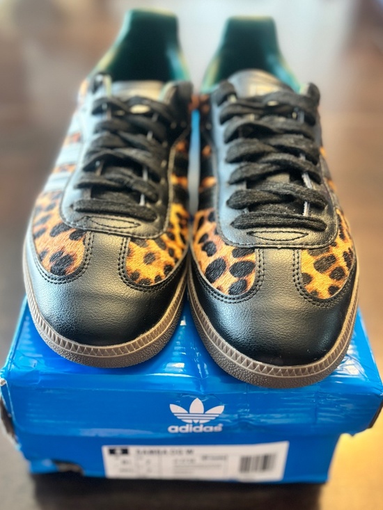 Adidas Shoes - Adidas Women's Samba OG Black Green Leopard Sneakers